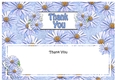 Large DL THANK YOU Daisies Floral matching insert