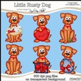 Cute Rusty Dog - CU4CU Digital Clip Art Set