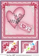 Romantic Love Heart - 8 x 8 Scalloped Corner Topper