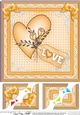 Romantic Love Heart - 8 x 8 Scalloped Corner Topper