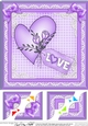 Romantic Love Heart - 8 x 8 Scalloped Corner Topper