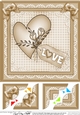 Romantic Love Heart - 8 x 8 Scalloped Corner Topper