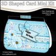 3D Shaped Card Kit - A Touch of Elegance Flowers, Lace & Pearls Clutch Bag