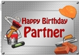 Happy Birthday Partner - A4 Handyman Tools Card Topper