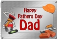 Happy Fathers Day Dad - A4 Handyman Tools Card Topper