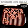 3D Shaped Card  Kit - Pretty Floral Fold Over Clutch Bag