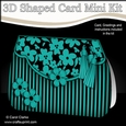 3D Shaped Card  Kit - Pretty Floral Fold Over Clutch Bag