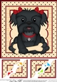 8 x 8 Cute Little Shih Tzu Dog Scalloped Corner Topper