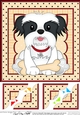 8 x 8 Cute Little Shih Tzu Dog Scalloped Corner Topper