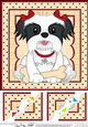 8 x 8 Cute Little Shih Tzu Dog Scalloped Corner Topper