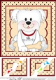 8 x 8 Cute Little Bichon Frise Dog Scalloped Corner Topper