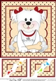 8 x 8 Cute Little Bichon Frise Dog Scalloped Corner Topper