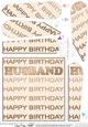 Birthday Husband - Fan Pyramage Topper
