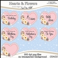 Hearts & Flowers - CU4CU Digital Clip Art Set