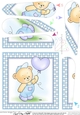 Cute Hunney Bear Robert has a Balloon - Twisted Tunnel Topper