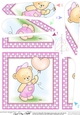 Cute Hunney Bear Robert has a Balloon - Twisted Tunnel Topper