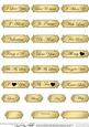 Metallic Love and Romance Greetings Text Plates