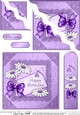 Daisies on metallic lace - Wavey Corner Stacker
