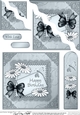 Daisies on metallic lace - Wavey Corner Stacker