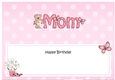 Large DL Happy Birthday MOM insert with Livvy Bear