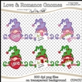 Romantic Gnomes - CU4CU Digital Clip Art Set