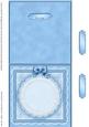 Square Pearls, Lace and Ribbon Plain Card Base Landscape For
