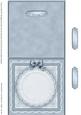 Square Pearls, Lace and Ribbon Plain Card Base Landscape For