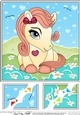 8 x 8 Cute Little Pony Scalloped Corner Topper