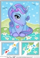 8 x 8 Cute Little Pony Scalloped Corner Topper