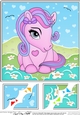 8 x 8 Cute Little Pony Scalloped Corner Topper