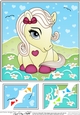 8 x 8 Cute Little Pony Scalloped Corner Topper