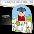 3D Shaped Card Kit - In the Garden - Old Man is Gardening