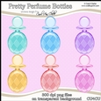 Pretty Perfume Bottles - CU4CU Digital Clip Art Set