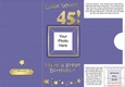 Add a Photo 45th Birthday Card with easy fold frame