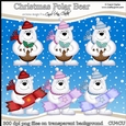 Christmas Polar bears - CU4CU Digital Clip Art Set