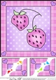 Strawberries Sweet Treats - 8 x 8 Scalloped Corner Topper