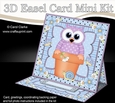 3D Easel Card Mini Kit - Flowerpot Friends - Cute Little Hoot Owl