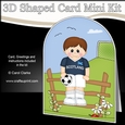 3D Shaped Card Kit - Little Footballer Plays for Scotland