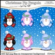 Christmas Pip Penguin - CU4CU Digital Clip Art Set