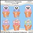 Cute Flowerpot Friends - CU4CU Digital Clip Art Set