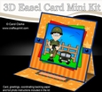3D Easel Card Mini Kit - Cute Boyz - General Gazza