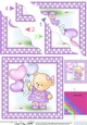 Hunney Bear Rosie has Pretty Balloons - Wavey Corner Stacker