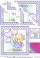 Hunney Bear Rosie has Pretty Balloons - Wavey Corner Stacker