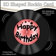 3D Shaped Rocking Card Kit - On the Record - Happy Birthday