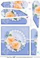 A Touch of Elegance Flowers, Lace & Pearls Fan Pyramage Topper