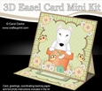 3D Easel Card Mini Kit - Flowerpot Friends - Little English Bull Dog Terrier