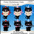 Cute Christmas Cats - CU4CU Digital Clip Art Set