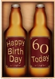 A4 -  Happy Birthday - 60 Today! Beer Bottles Gift Set Card Topper