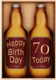 A4 -  Happy Birthday - 70 Today! Beer Bottles Gift Set Card Topper