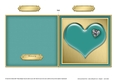 Romantic Enamel Heart - Cut and Fold Card 